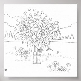 Póster Baila. Soñar. Wander. Florecer. Poster de color