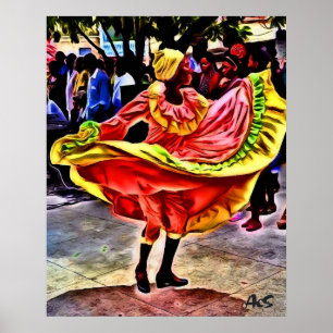 PÓSTER BAILADOR EN PLAZA CUBANA