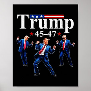 Póster Bailamos Como Si Nadie Estuviera Mirando Trump 2 d