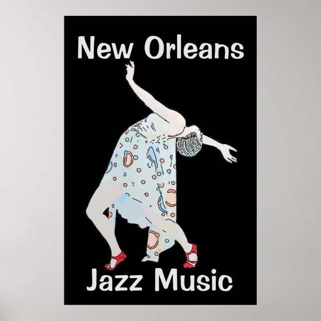 Póster Bailando al Jazz 2018 en Nueva Orleans (Frente)