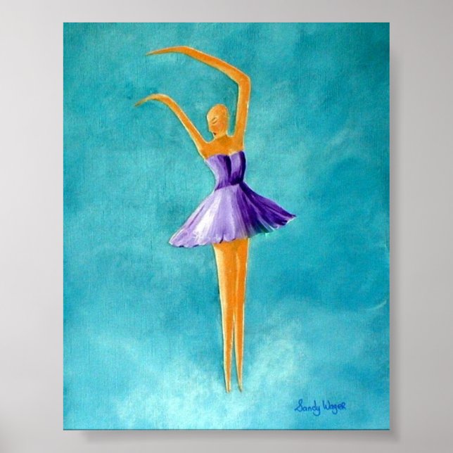Póster Bailando Ballerina, Púrpura (Frente)