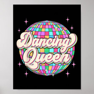 Póster Bailando con la camiseta de la reina ventilado bai