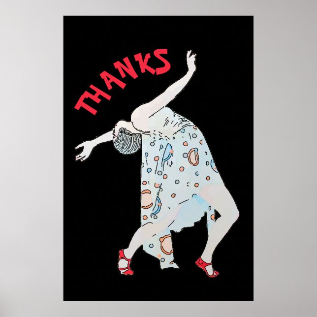 Póster Bailando , editando texto, GRACIAS, Poster (Frente)