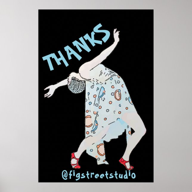Póster Bailando , editando texto, GRACIAS, Poster (Frente)