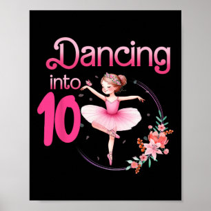 Póster Bailando en 10 Ballerina 10th Birthday Party Ball