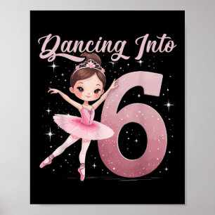 Póster Bailando en 6 Chicas de ballet de cumpleaños
