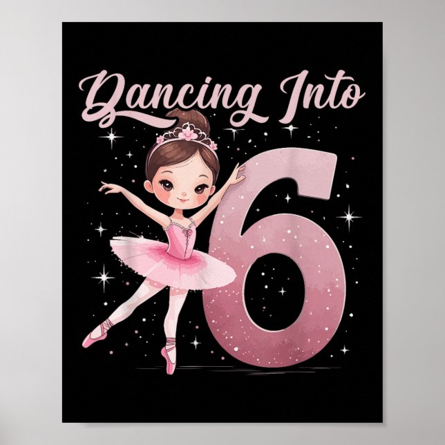 Póster Bailando en 6 Chicas de ballet de cumpleaños (Frente)