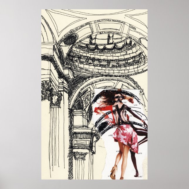 Póster Bailando En El Panteón, París, Francia (Frente)