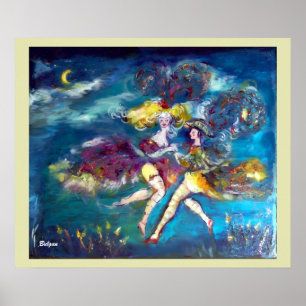 Póster Bailando en la noche Bailarines de Mascarada Venec