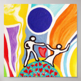 Póster Bailando Sobre Vigas De Luna