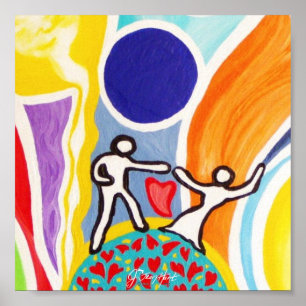 Póster Bailando Sobre Vigas De Luna