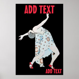Póster Bailar al jazz, añadir texto