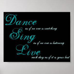Póster Bailar cantando en vivo...