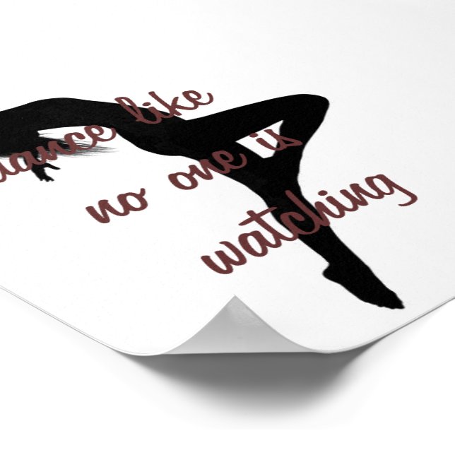 Póster bailar como nadie está mirando (Esquina)