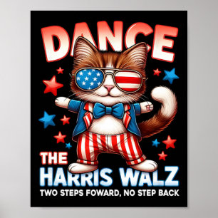 Póster Bailar con los Harris Wheimer Divertidas gatos dam