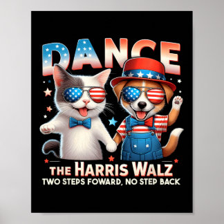 Póster Bailar con los Harris Wheimer Divertidas gatos dam