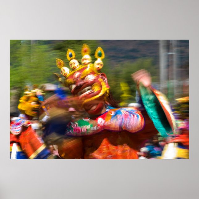 Póster Bailarín asiático disfrazado (Frente)