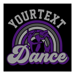 Póster Bailarín de ballet AGREGAR TEXTO Grabador de baile