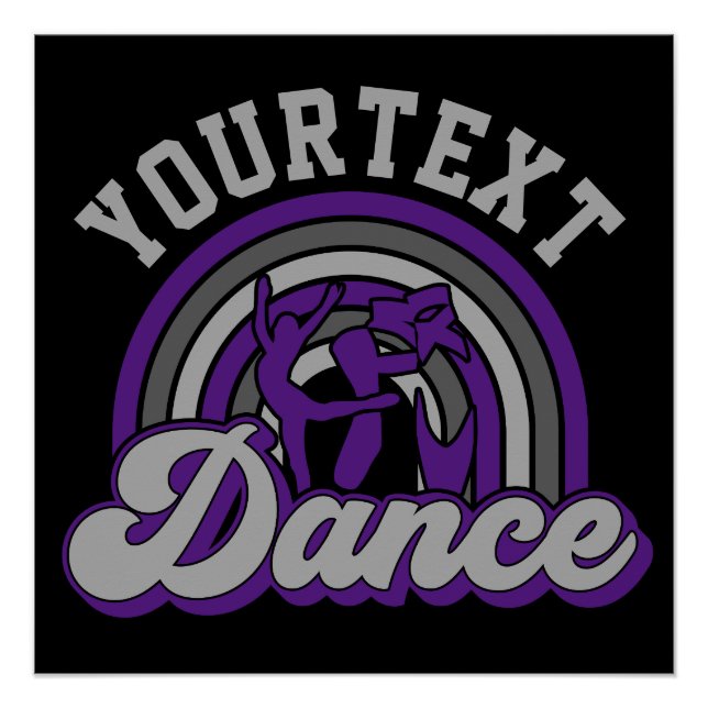 Póster Bailarín de ballet AGREGAR TEXTO Grabador de baile (Anverso)