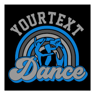 Póster Bailarín de ballet AGREGAR TEXTO Grabador de baile