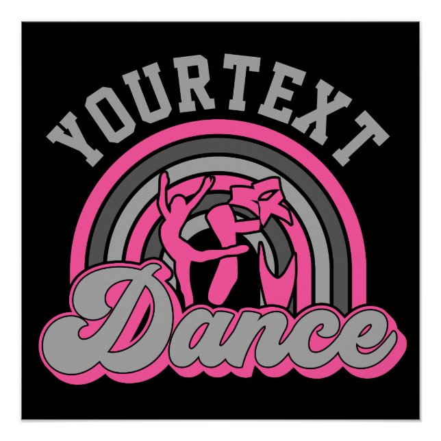 Póster Bailarín de ballet AGREGAR TEXTO Grabador de baile (Anverso)