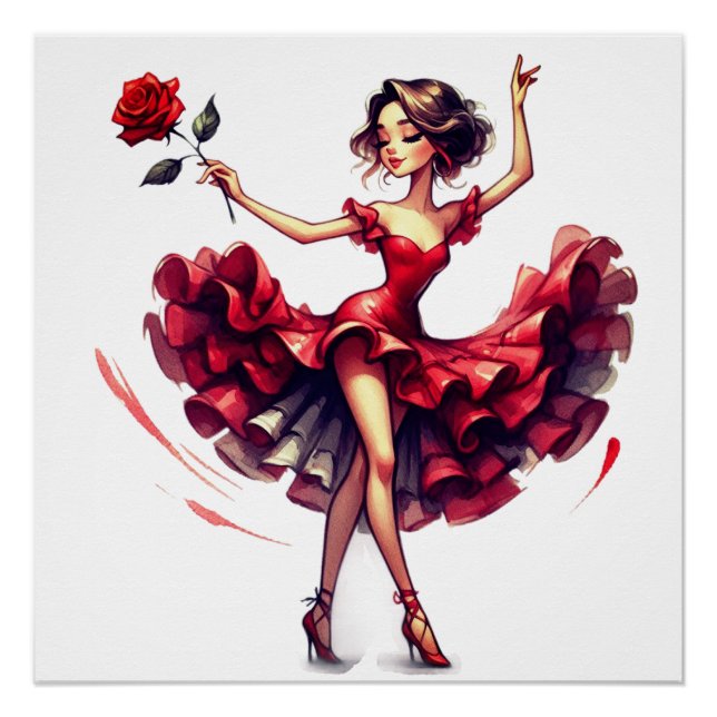 Póster Bailarín de Flamenco (Anverso)