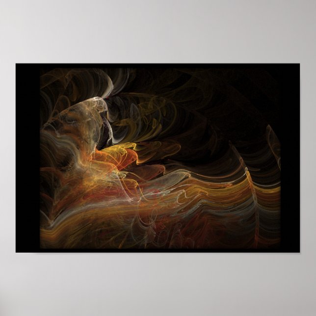 Póster Bailarín de flamenco en fractal (Frente)