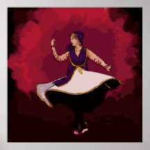 Bailarín de Kathak - una actuación en solitario en