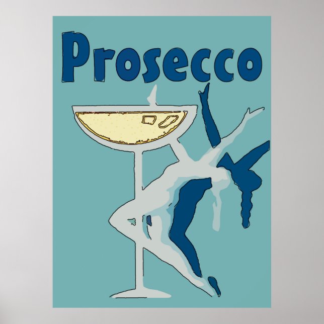 Póster Bailarín de Prosecco (Frente)