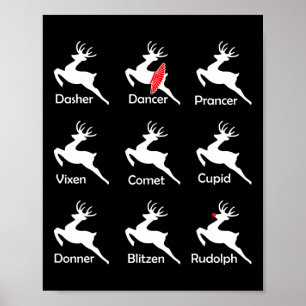 Póster Bailarín de renos navidad Ballerina Dance T