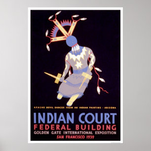 Póster Bailarín del diablo de Apache WPA 1939