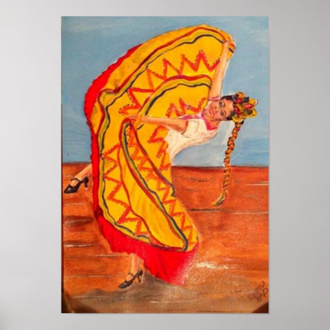 Póster Bailarín folklórico mexicano (Frente)