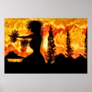 Póster Bailarín hawaiano de Hula