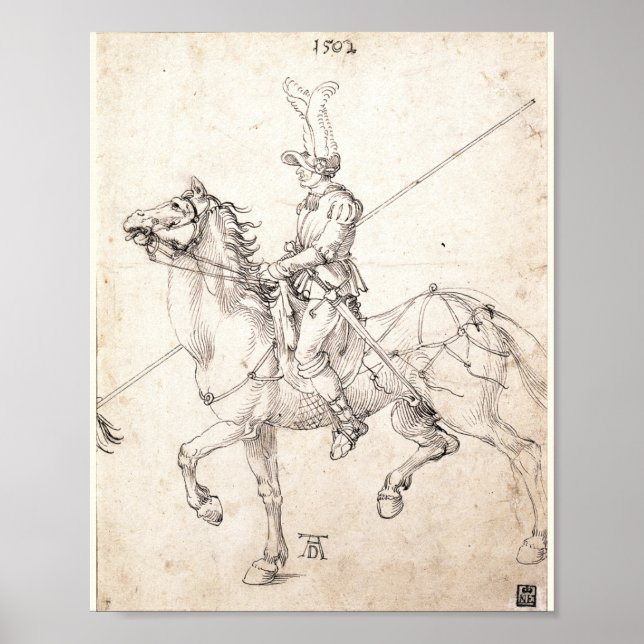 Póster Bailarina a caballo por Albrecht Durer (Frente)