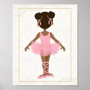 Póster Bailarina afroamericana