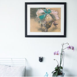 Póster Bailarina atando sus cintas de Edgar Degas