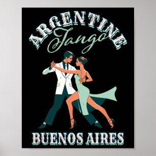 Póster Bailarina bailarina tocando Tango Argentino Buenos