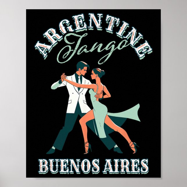 Póster Bailarina bailarina tocando Tango Argentino Buenos (Frente)