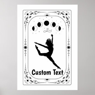 Póster Bailarina Celestial Zodiaco Tarot Personalizado Ba