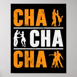 Póster Bailarina Cha Cha Cha Cha bailando danza cubana