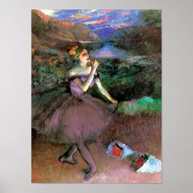 Póster Bailarina con Bouquets de Degas (Frente)