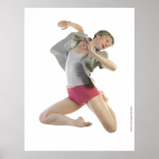 Póster Bailarina con chaqueta gris