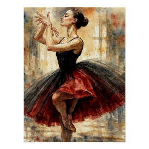 Póster Bailarina con Tutú, 