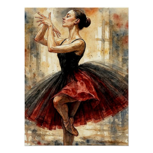 Póster Bailarina con Tutú,  (Anverso)