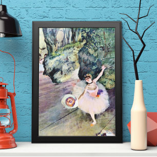 Póster Bailarina con un Bouquet de flores de Edgar Degas
