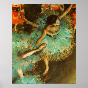 Póster Bailarina Danza Bailarina Verde Degas Pintura