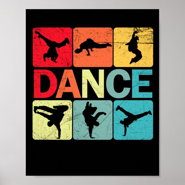 Póster Bailarina de baile B-Boy Dance Tshirt Breakdance (Frente)