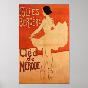 Póster Bailarina de ballet Art Nouveau de Dance Ballerina