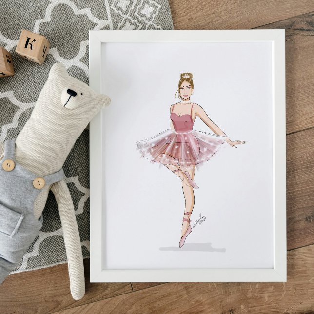 Póster bailarina de ballet, boceto de moda, (Subido por el creador)