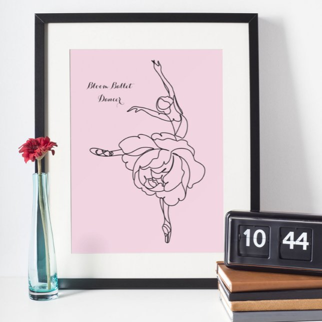 Póster Bailarina De Ballet De Bloom Con Toque Floral (Subido por el creador)